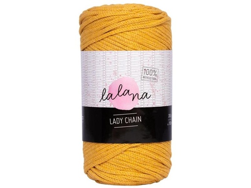 [90182840 1249895] lalana Wolle Lady chain 200 g, Senfgelb