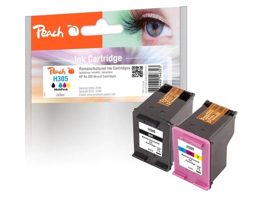 [90182918 1235821] Peach Tinte HP Nr. 305 1x Black, 1x Color