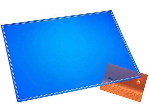 [90182943 1238967] Läufer Schreibunterlage Transluzent 40 x53 cm, Blau