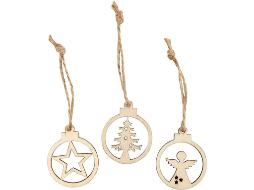 [90182960 1234893] Creativ Company Weihnachtsdeko 24 Stück, 3 cm, Stärke 0.27 cm