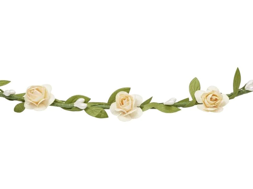 [90182971 1239021] HobbyFun Hochzeitsaccessoire Blütenkranz Creme