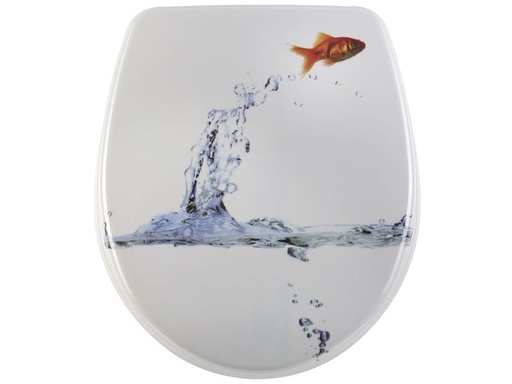 [90026899 1204466] diaqua® Toilettensitz Nice Jumping fish Absenkautomatik, Weiss