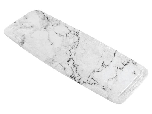 [90183050 1228550] Kleine Wolke Badewanneneinlage Marble 36 x 92 cm, Grau-Marmor/Weiss