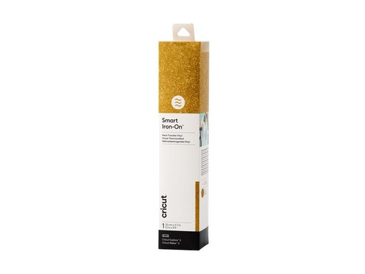[90183052 1222420] Cricut Aufbügelfolie Smart Glitter 33 x 273 cm, 1 Stück, Schwarz