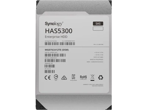 [90183238 1195734] Synology Harddisk HAS5300 3.5 SAS 12 TB