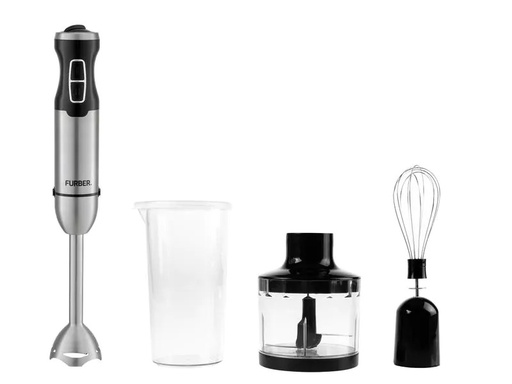 [90183260 1137387] FURBER Stabmixer Pro Trio Edelstahl/Schwarz
