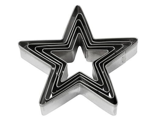 [90183310 1067022] Creativ Company Guetzli-Ausstecher 8 cm 5 Stück, Stern