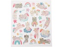 Creativ Company Glitzersticker 15 x 16.5 cm 1 Blatt, Einhorn/Kätzchen