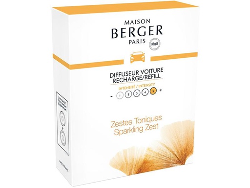 [90183626 1232905] Maison Berger Autodiffusor Refill Energy Zestes Toniques 2 Stück