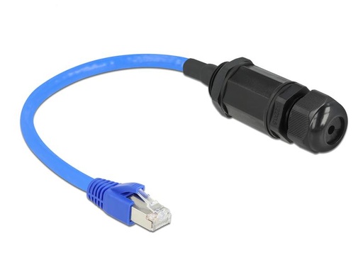 [90183652 1247950] Delock Patchkabel RJ45 zu RJ45 Cat 6, S/FTP, 0.25 m, Blau; Schwarz