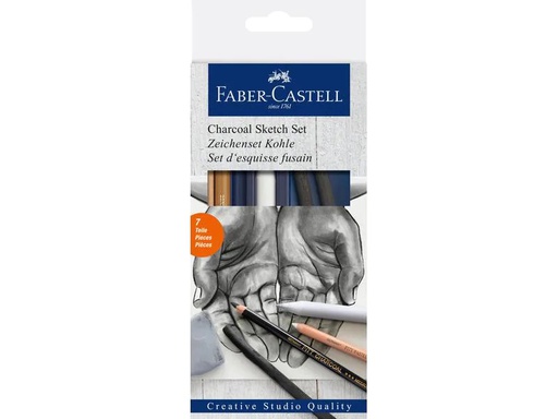 [90183653 1229665] Faber-Castell Zeichenkohle Charcoal 7-teilig