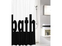 Kleine Wolke Duschvorhang Bath 180 x 200 cm, Schwarz/Weiss