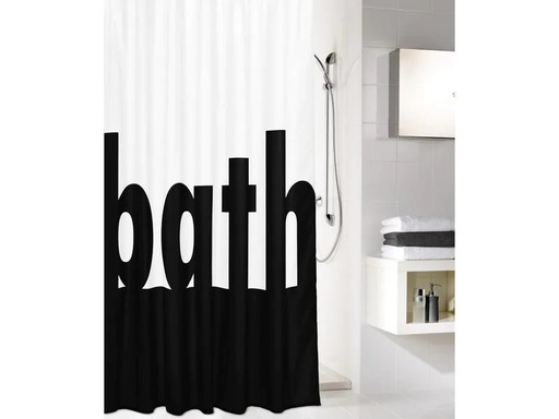 [90183680 1228483] Kleine Wolke Duschvorhang Bath 180 x 200 cm, Schwarz/Weiss