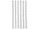 Artoz Glitzersticker Kristall 3 mm, 1 Blatt