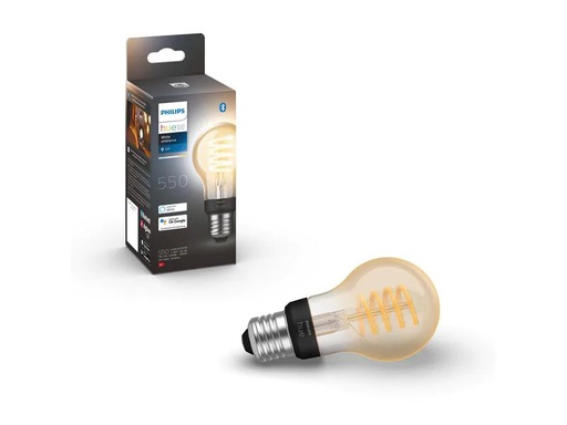 [90183807 1238413] Philips Hue Leuchtmittel White Ambiance E27 Einzelpack Filament 550 lm