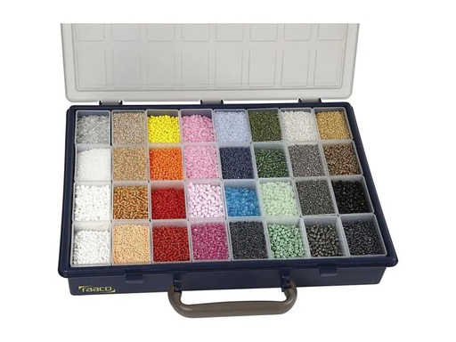 [90026979 836439] Creativ Company Rocailles-Perlen 6/0+8/0+15/0, 32 x 100g Mehrfarbig