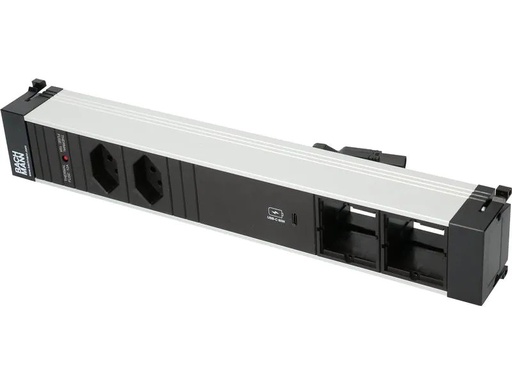 [90183867 1253801] Bachmann Einbausteckerleiste POWER FRAME 2x T13, 1x USB-C, 2x Custom