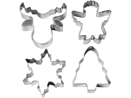 [90183920 1235011] Creativ Company Guetzli-Ausstecher 8 cm 4 Stück
