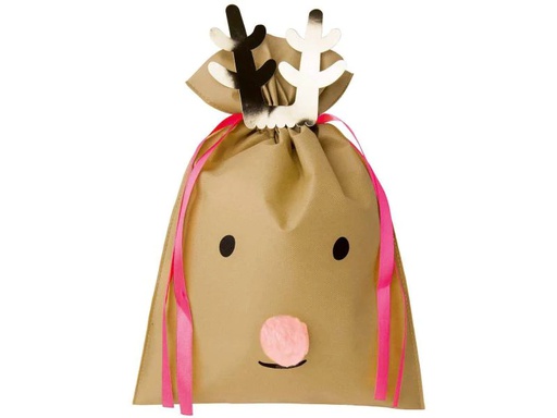 [90183968 971009] Rico Design Geschenktüte Rentier 30 x 45 cm, Braun