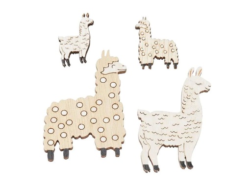 [90184013 1238062] HobbyFun Streudeko Lama 4 Stück