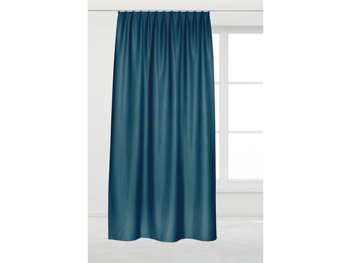 [90027003 1170909] Casa Leon Verdunklungsvorhang mit Faltenband 135 cm x 245 cm, Blau