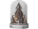 Star Trading Schneekugel Kupol Winterwald, 17.5 cm, Braun