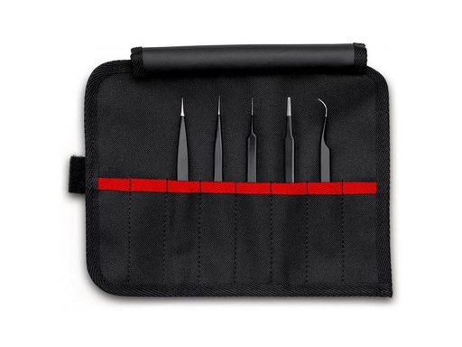 [90184469 1249456] Knipex Pinzetten-Set Universal ESD 5-teilig