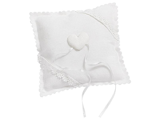 [90184471 1239025] HobbyFun Hochzeitsaccessoire Ringkissen 14 cm, Weiss