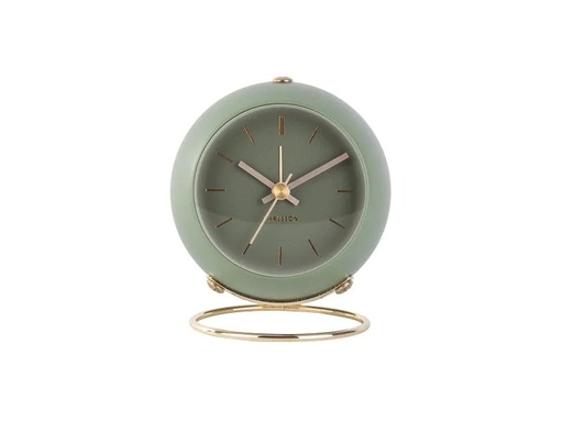 [90184516 1243048] KARLSSON Klassischer Wecker Globe Grün