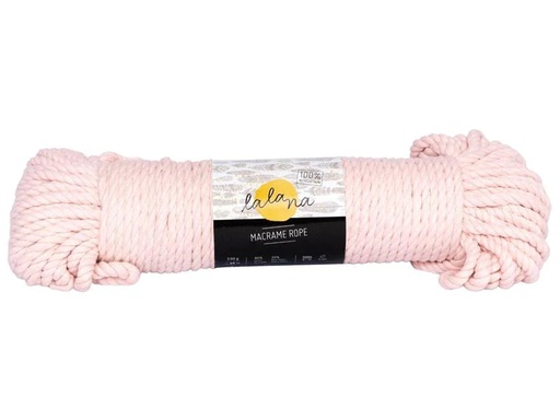 [90184602 1249965] lalana Wolle Makramee Rope 5 mm, 330 g, Hellrosa
