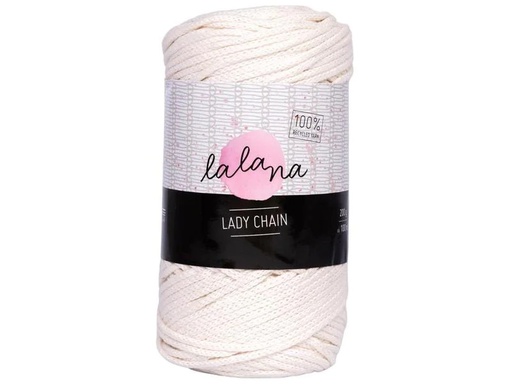 [90184669 1249887] lalana Wolle Lady chain 200 g, Crème