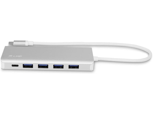 [90184686 1238920] LMP USB-Hub USB Type-C – USB-A 3.0, USB -C Silber