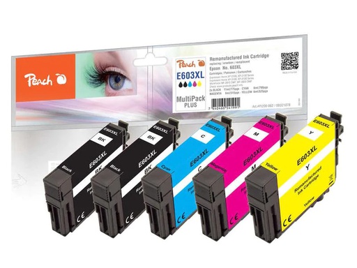 [90027080 1142606] Peach Tinte Epson 603XL (T03A6) 2x BK, C, M, Y