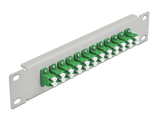 [90185050 1245868] Delock Verteilerplatte 10″ LWL Patchpanel 12 Port LC Duplex grau