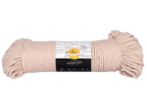 [90185088 1249955] lalana Wolle Makramee Rope 3 mm, 330 g, Beige