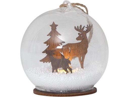 [90185136 1187214] Star Trading Tischdeko Kugel Fauna, 9 cm, Braun
