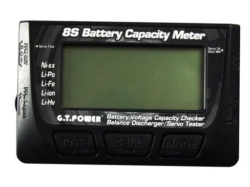 [90185167 945324] G.T. Power Akkutester 8S Battery Capacity Meter mit Servotester