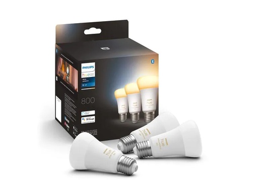 [90185200 1238420] Philips Hue Leuchtmittel White Ambiance E27 Dreierpack 3 x 570 lm
