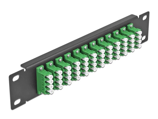 [90185226 1245859] Delock Verteilerplatte 10″ LWL Patchpanel 12 Port LC Quad schwarz