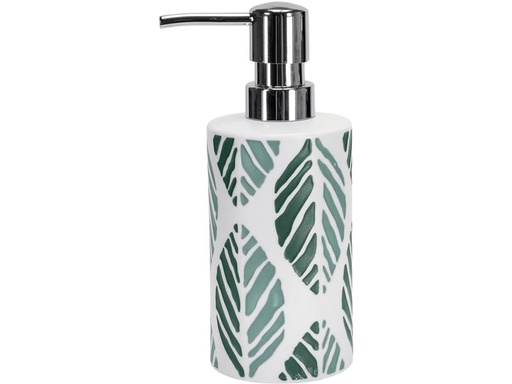[90185256 1228562] Kleine Wolke Seifenspender Leaf 300 ml, Grün/Weiss
