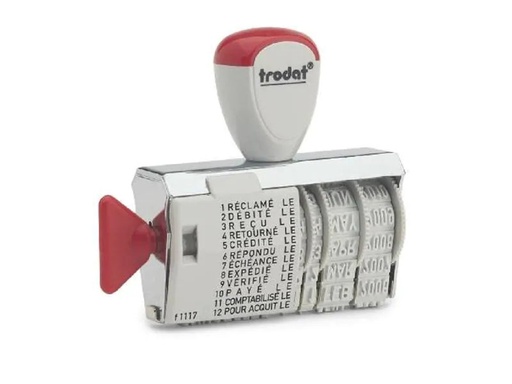 [90185260 1250641] Trodat Wort- und Datumsstempel Französisch