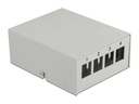 Delock Gehäuse Keystone Patchpanel 4 Port grau