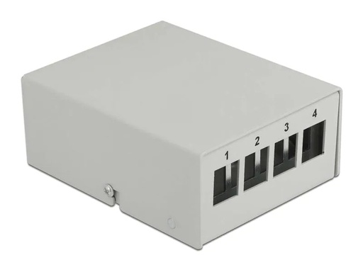 [90185274 1247964] Delock Gehäuse Keystone Patchpanel 4 Port grau