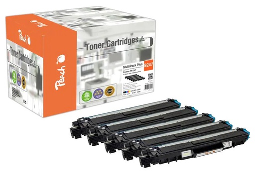 [90185316 1235797] Peach Toner Brother TN-247 2x Black, 1x Cyan, Magenta, Yellow
