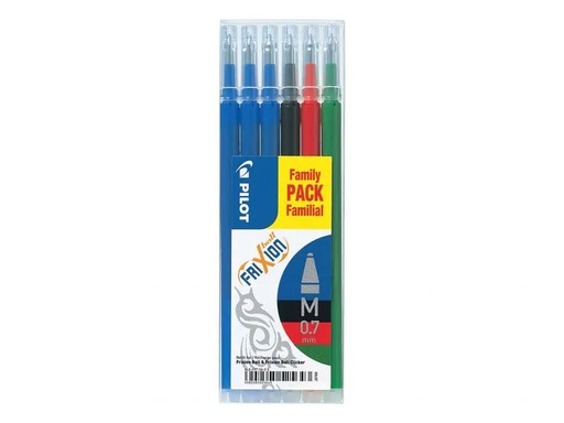 [90185359 1244222] Pilot Patrone FriXion Refill 6 Stück 0.7 mm, Mehrfarbig
