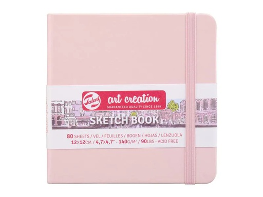 [90185383 1232237] Talens Malbuch 12 x 12 cm Pastellrosa