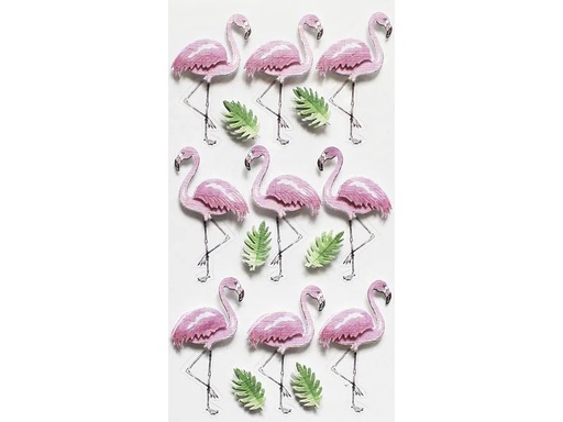[90185427 1245409] Artoz 3D-Sticker Flamingo 1 Blatt