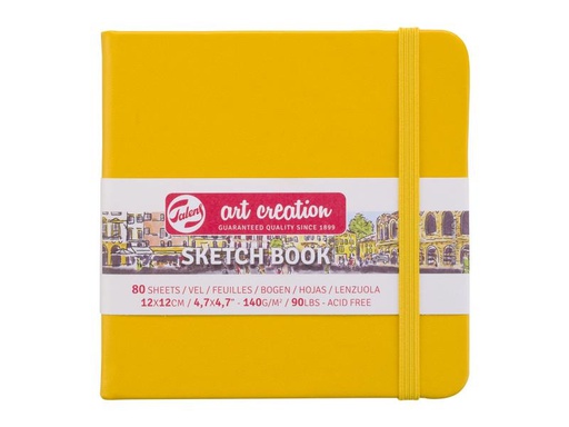 [90185511 1232235] Talens Malbuch 12 x 12 cm Gold Gelb