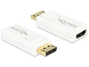 Delock Adapter Displayport - HDMI aktiv, 4K, weiss