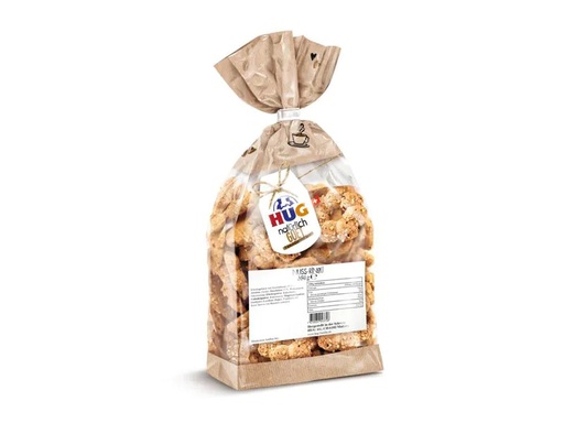 [90185576 1243354] HUG Guetzli Nuss-Ringli 350 g